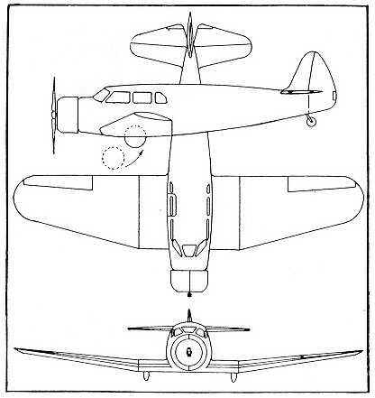 Fairchild-45 line drawing